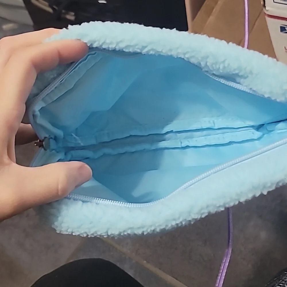 NWOT Sephora Blue Fleece Pouch Or Cosmetic Bag